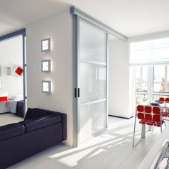Des cloisons mobiles et design pour séparer la cuisine du salon