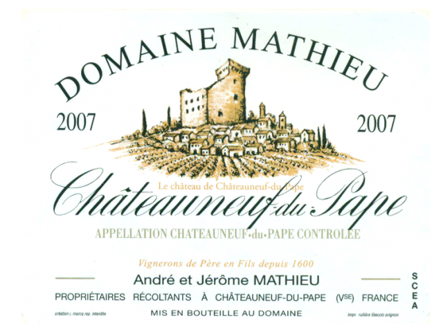 Chateauneuf du Pape cuvée 2007