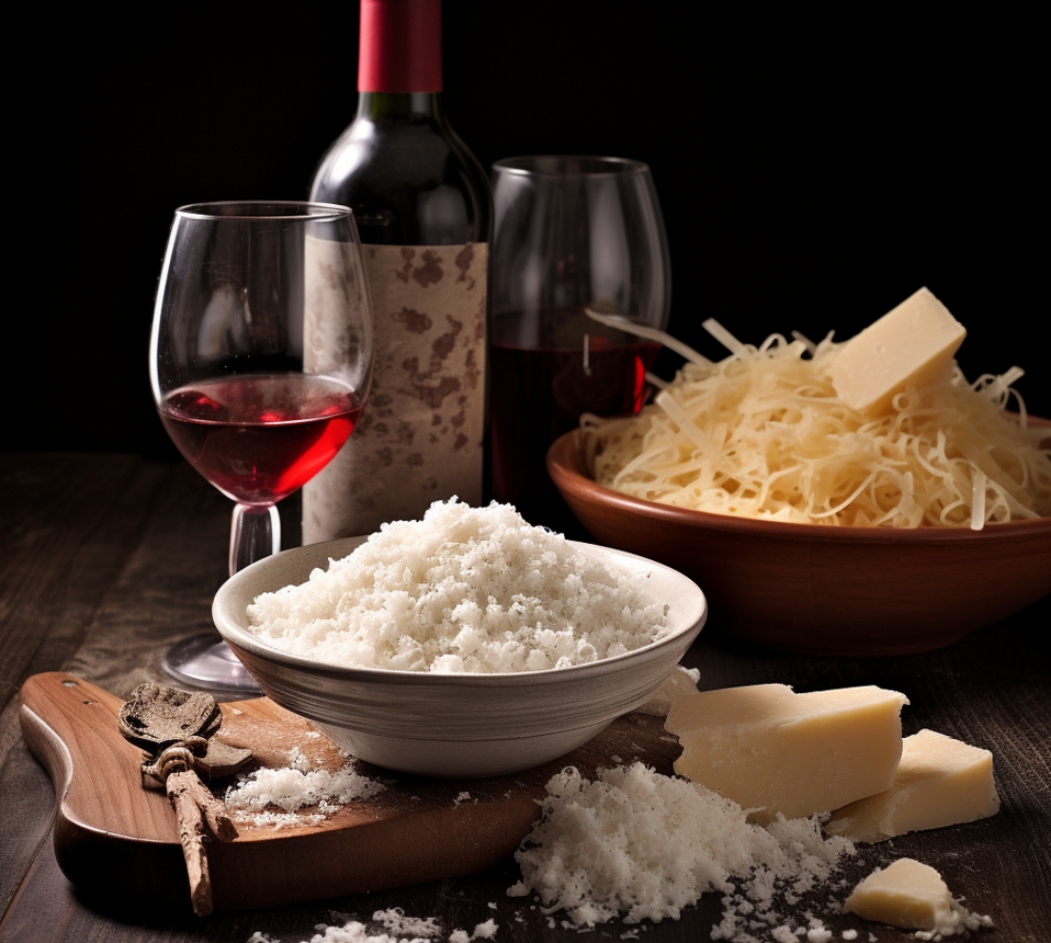 Le parmesan et les vins