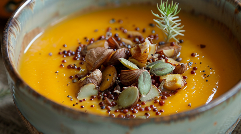 Soupe de châtaignes et potiron